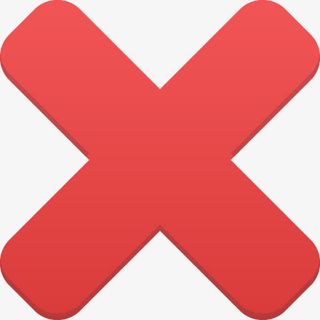 红色的叉号符号图标免抠