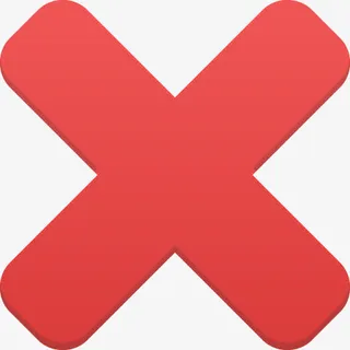 红色的叉号符号图标免抠