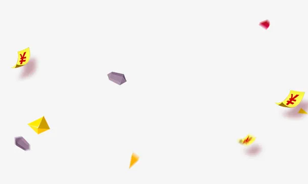 钱币漂浮素材免抠