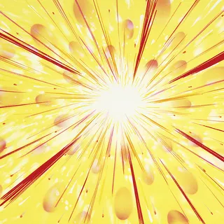 黄色漫画爆炸线条素材主图高清