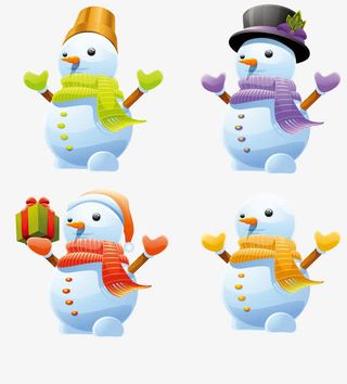 圣诞节雪人免抠