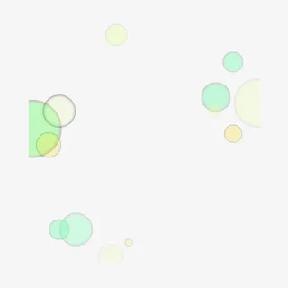 彩色绿色圆点泡泡免抠