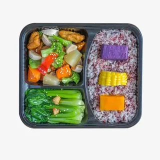 荤素搭配快餐素材免抠