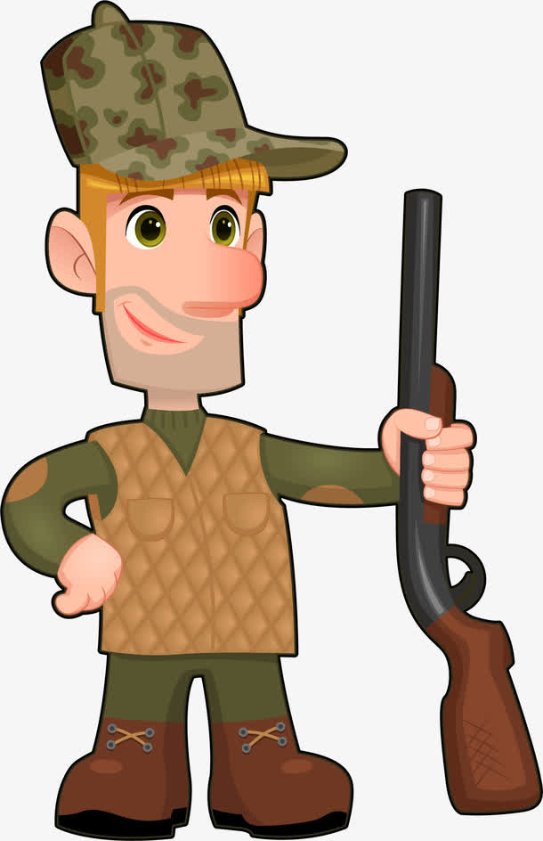卡通猎人免抠