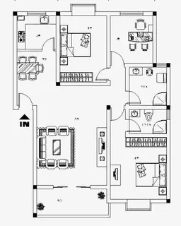 现代房屋平面设计图免抠 现代房屋平面设计图免抠