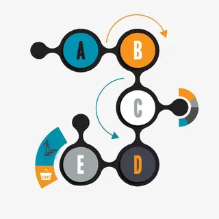 圆形与扇形PPT装饰图案免抠