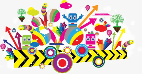 矢量卡通箭头素材免抠