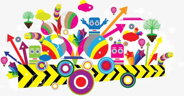 矢量卡通箭头素材免抠