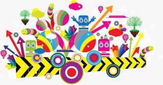 矢量卡通箭头素材免抠