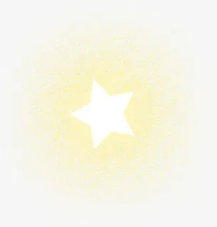 散发着黄色光效的星星免抠