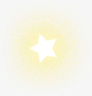 散发着黄色光效的星星免抠