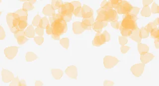 黄色漂浮朦胧花瓣设计免抠