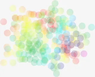 彩色梦幻半透明装饰免抠