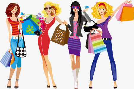 购物女人shopping女免抠