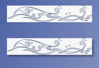 细长古典水纹免抠