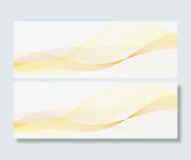 矢量手绘黄色装饰线条免抠