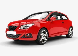 精致红色小汽车免抠