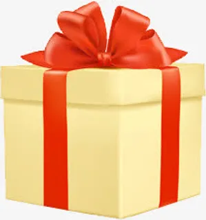 教师节黄色礼盒红丝带免抠