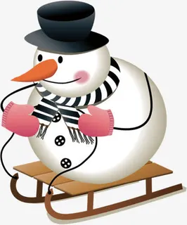 高清创意合成雪人造型免抠