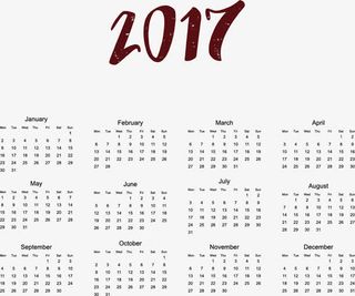 2017挂历矢量图免抠