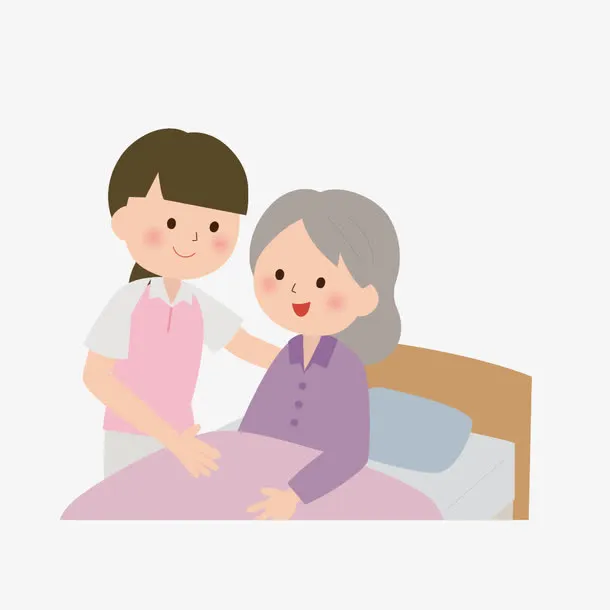 在疗养院里的老人免抠