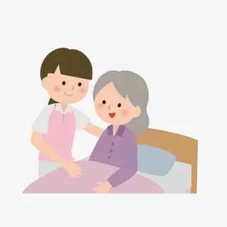 在疗养院里的老人免抠