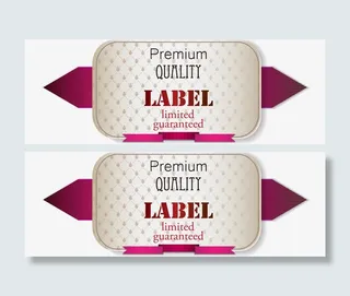 精美丝带礼带标题边框免抠