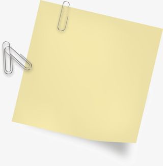 黄色夹子便利贴免抠