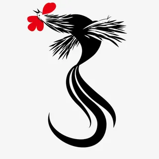 矢量手绘中国国粹鸡年涂鸦免抠