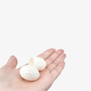 实物手上蚕丝球免抠