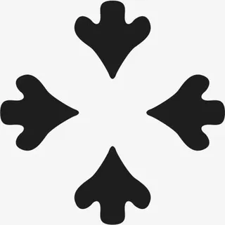 角花底纹花型对称平面图形免抠