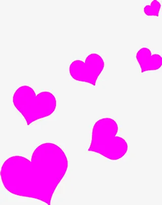 紫色爱心美景免抠