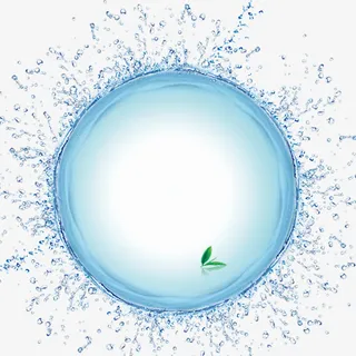 创意飞溅的水球水花效果免抠