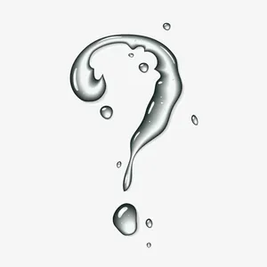 立体水迹问号免抠