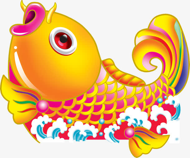 年年有余新年中国风挂历免抠