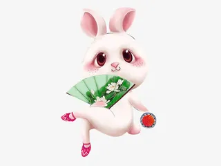 兔子手拿月饼免抠图免抠