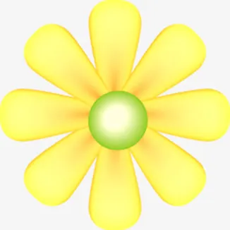 春天黄色唯美花朵免抠