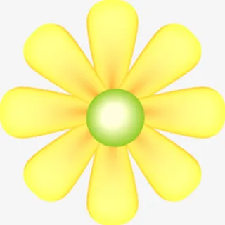 春天黄色唯美花朵免抠