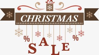 矢量圣诞节购物大促销标签免抠