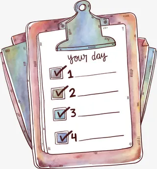 水彩工作计划表免抠