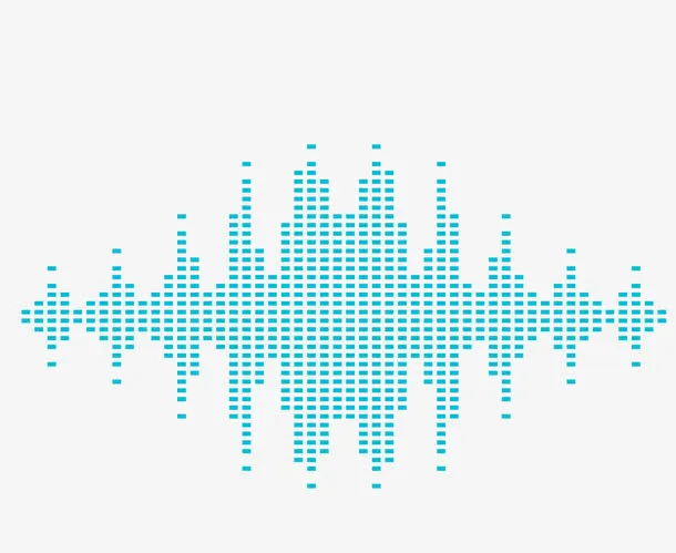 矢量像素声波曲线PNG图片免抠