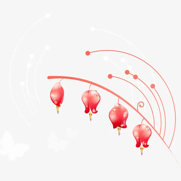 手绘花灯笼免抠