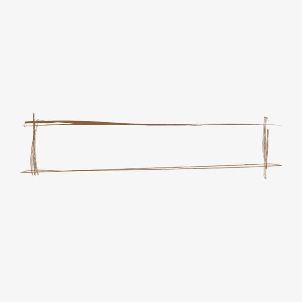 手绘线稿方框免抠