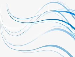 矢量线条波浪免抠