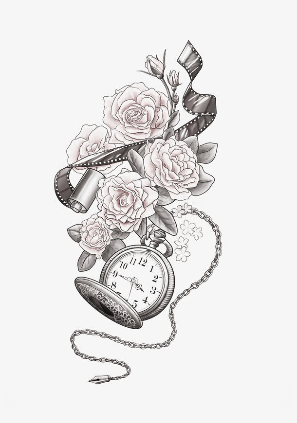 手绘花朵免抠