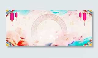 淘宝彩色新年海报背景高清