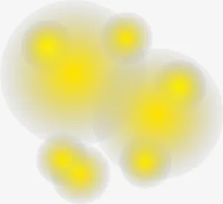 手绘黄色光晕免抠