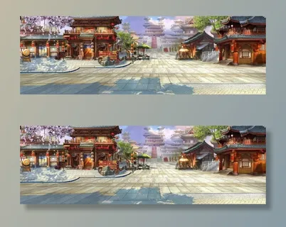 古风古典建筑游戏场景原画免抠