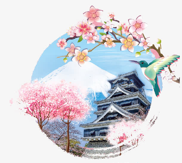 日本樱花免抠