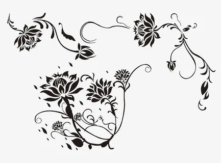 黑白花纹免抠 黑白花纹免抠